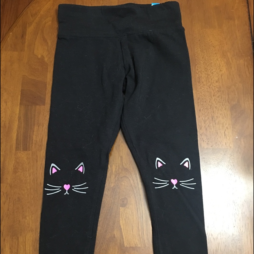 NWT Justice Kitty Cat Knee Leggings